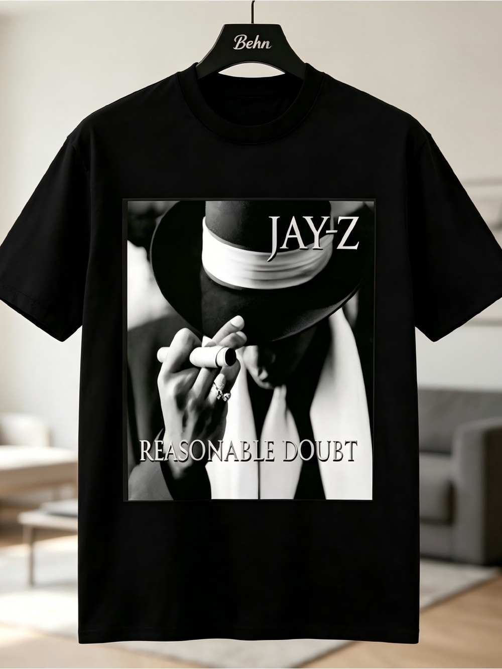Jay Z Reasonable Doubt Womens Mens T-shirt Unisex Black